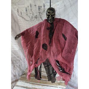 Red scary skeleton mini hanging grim reaper office